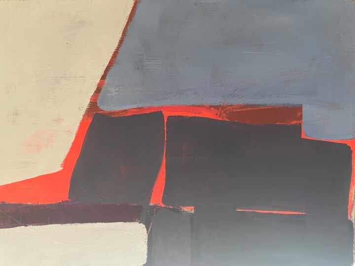 Peinture intitulée "forme et couleur ro…" par Sylvie Loisy, Œuvre d'art originale, Acrylique Monté sur Châssis en bois