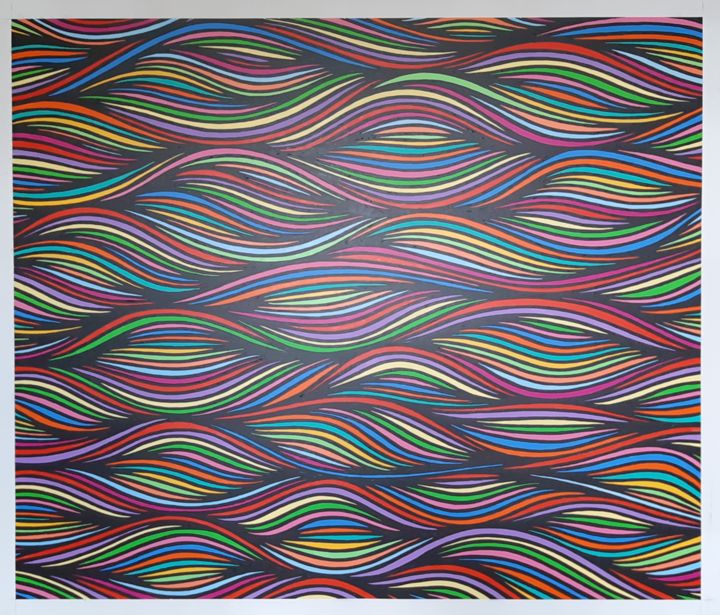 Malerei mit dem Titel "muscle bundles" von Franklin Van Dam, Original-Kunstwerk, Acryl