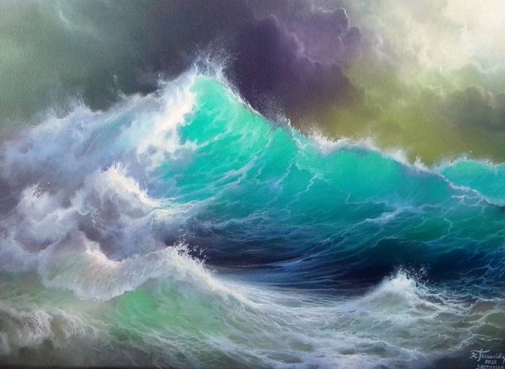 Ζωγραφική με τίτλο "Original Oil Painti…" από Konstantinos Tosounidis, Αυθεντικά έργα τέχνης, Λάδι