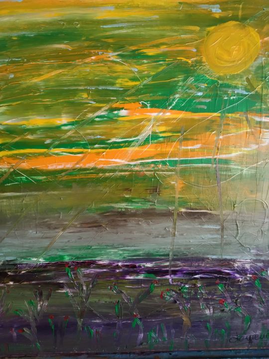 Pintura titulada "DESPERTANDO" por Domenech, Obra de arte original, Acrílico