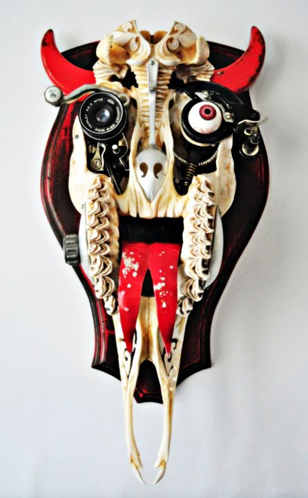 Sculpture titled "Devil's advocate" by Artūras Tamašauskas, Original Artwork, Collages