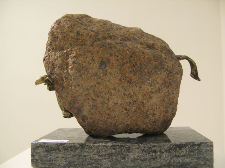Sculpture intitulée "Bison" par Artūras Žilinskas, Œuvre d'art originale, Métaux