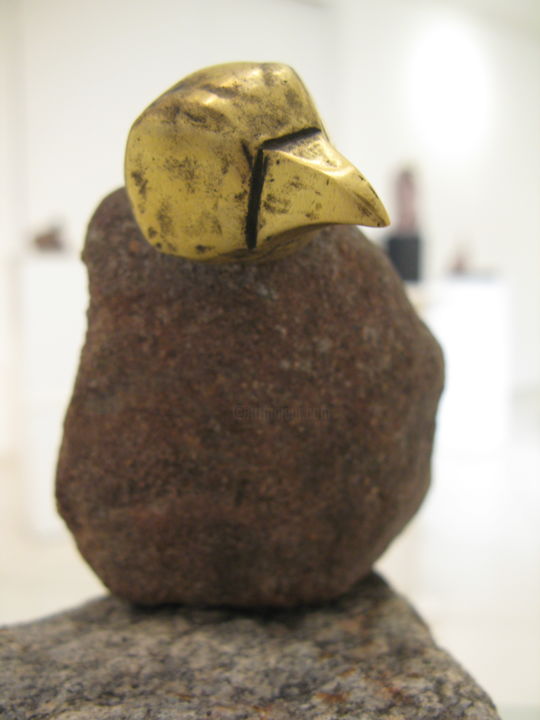 Skulptur mit dem Titel "Little Bird" von Artūras Žilinskas, Original-Kunstwerk, Metalle