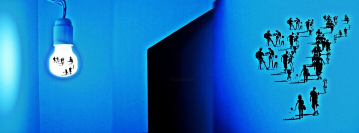 Photographie intitulée "Deep blue space" par Arturo Carrión, Œuvre d'art originale, Autre