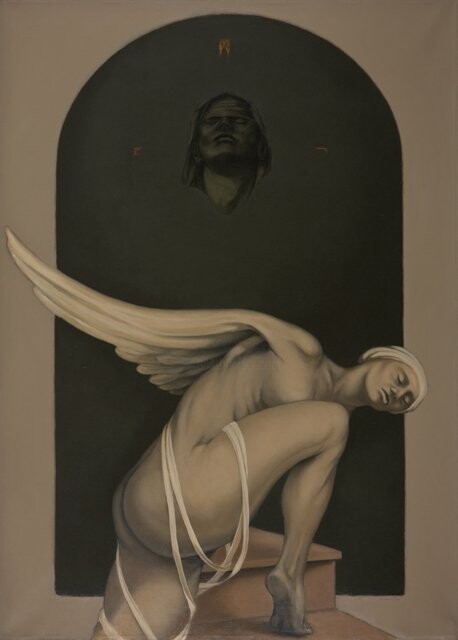 Pittura intitolato "Dubbie identità" da Arturo Santillo, Opera d'arte originale