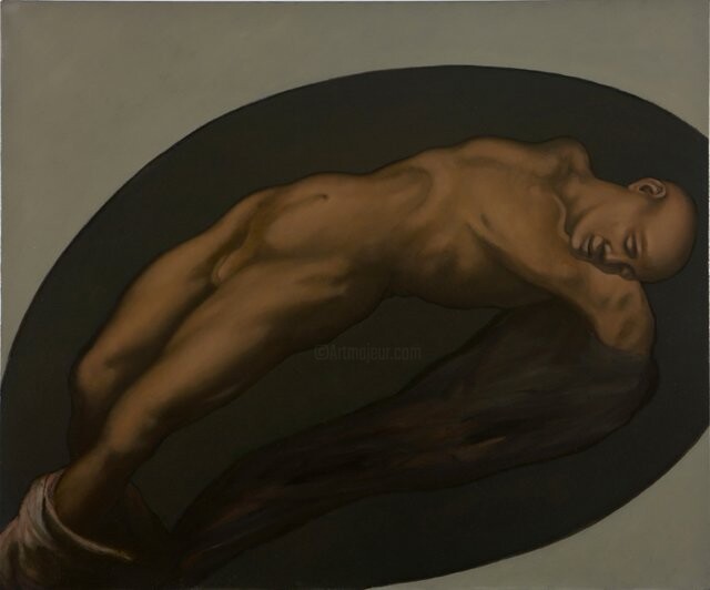 Pittura intitolato "Nascita di Adamo" da Arturo Santillo, Opera d'arte originale