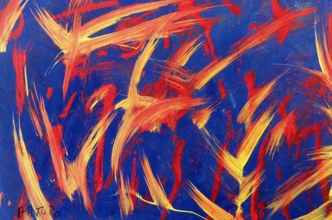 Peinture intitulée "305 ABSTRAIT" par Arturo, Œuvre d'art originale, Huile