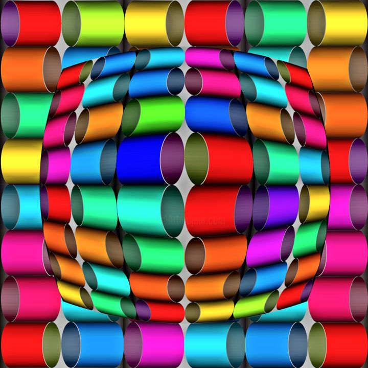 Grafika cyfrowa / sztuka generowana cyfrowo zatytułowany „curvatar-XXXIII” autorstwa Arturo Carrión, Oryginalna praca,