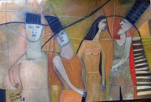 Painting titled "LA MOVIDA" by Arturo Morin, Original Artwork