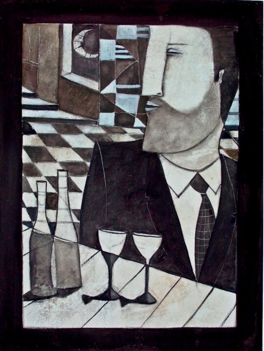 Painting titled "EL ANFITRION" by Arturo Morin, Original Artwork, Acrylic