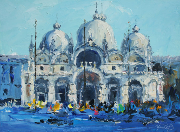 Painting titled "Piazza San Marco.…" by Valeriy Ushkov, Original Artwork, Oil