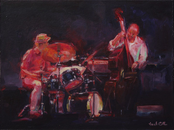 Painting titled "Drumps and Contraba…" by Vachagan Manukyan, Original Artwork, Oil