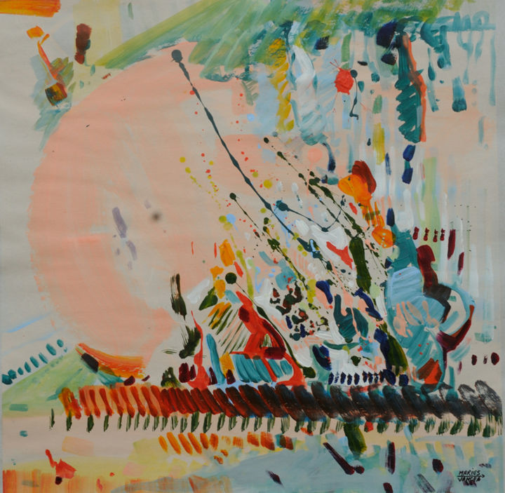 Картина под названием "Composition3" - Marius Vancea, Подлинное произведение искусства, Акрил