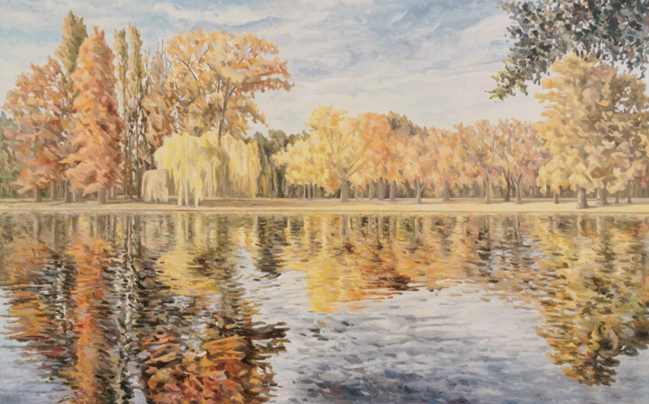 Painting titled "Reflections" by Marius Vancea, Original Artwork, Oil