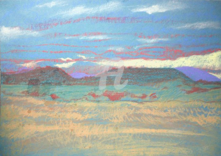 Painting titled "Sunrise" by Artjulia Klymenko, Original Artwork, Pastel