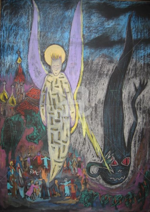 Картина под названием "Ritual actions" - Artjulia Klymenko, Подлинное произведение искусства, Гуашь