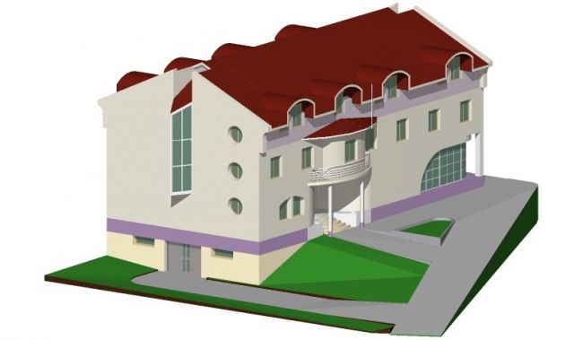 Digital Arts titled "Mini-hotel" by Herta, Original Artwork, Architecture