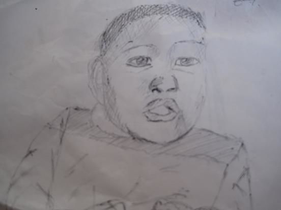 Картина под названием "Baby face" - Coreta Odje, Подлинное произведение искусства
