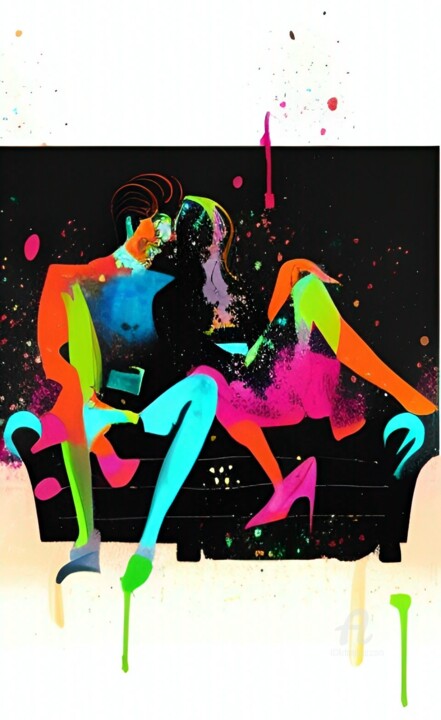 Painting titled "Unproductive pair" by Artynkom, Original Artwork, Digital Print