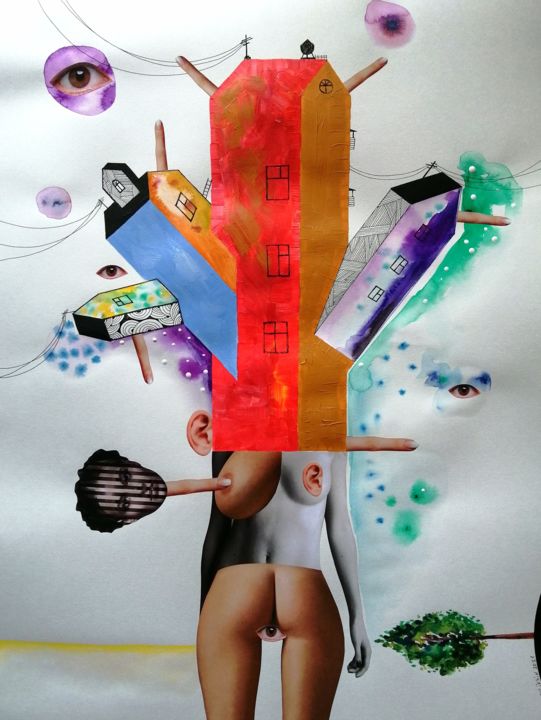 "sex" başlıklı Kolaj Dima Zapylihin tarafından, Orijinal sanat, Kolaj