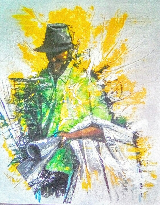 Painting titled "Le gungunneur" by Ziki, Original Artwork, Acrylic