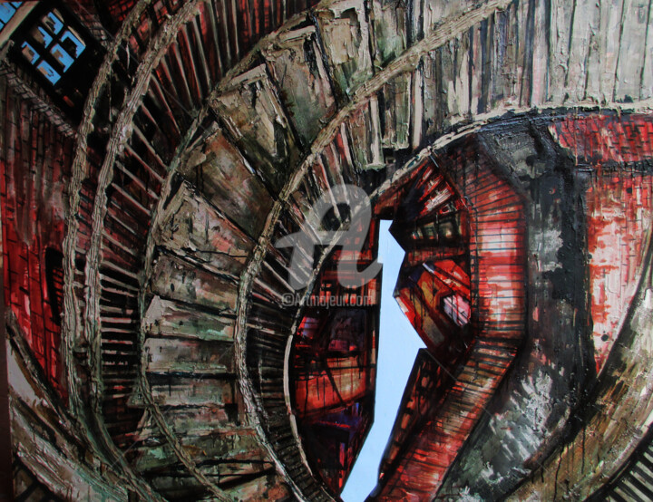 Peinture intitulée "De la Serie: Vértigo" par Aylen Russinyol, Œuvre d'art originale, Huile