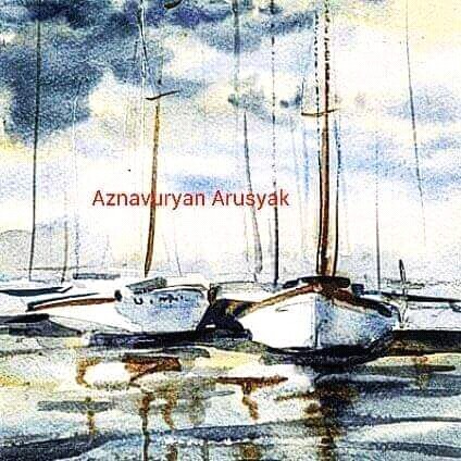 Картина под названием "Корабли" - Arusyak Aznauryan, Подлинное произведение искусства, Столовое искусство