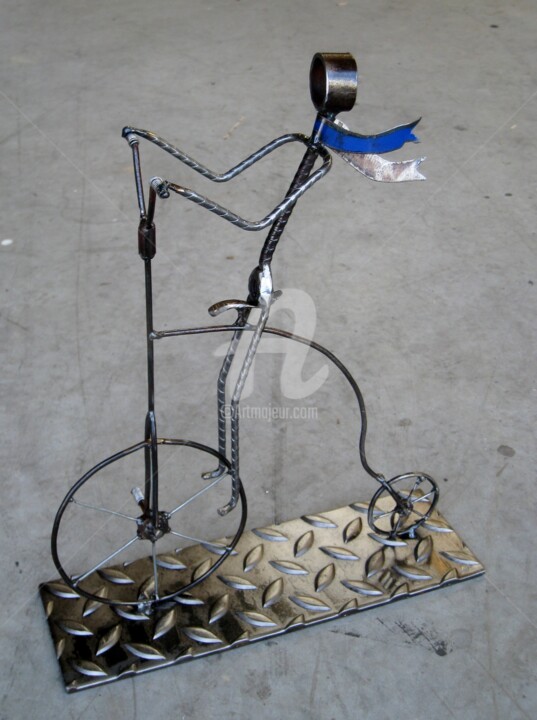 Sculpture intitulée "Vélo" par Arzel, Œuvre d'art originale