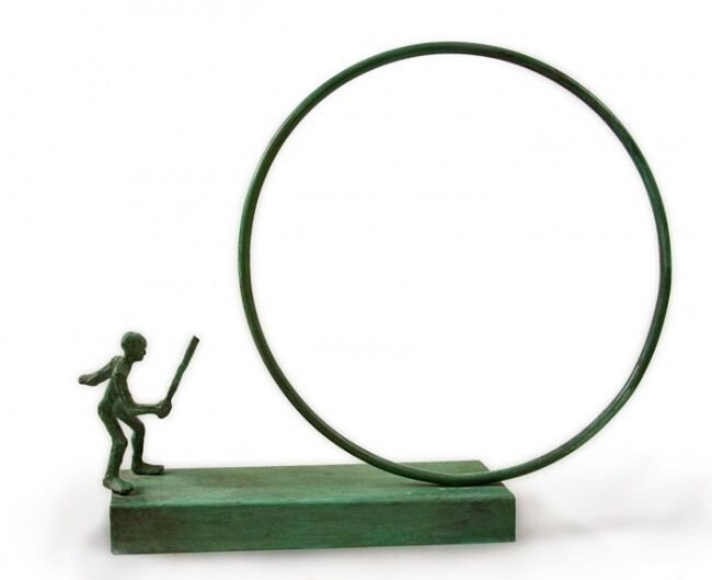 Escultura titulada "L'enfant et le cerc…" por Asaf Lifshitz, Obra de arte original