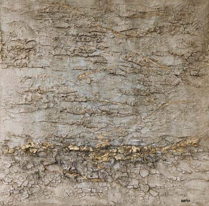 Картина под названием "La faille" - Ascha, Подлинное произведение искусства, Акрил Установлен на Деревянная рама для носилок