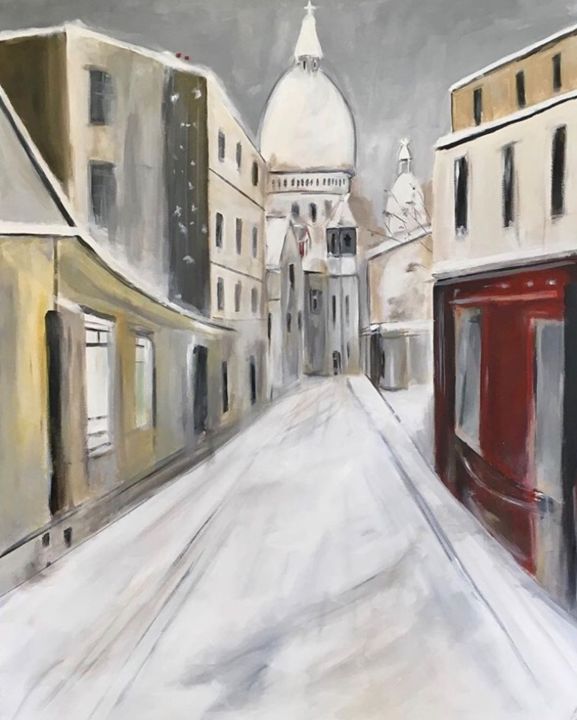 Painting titled "Montmartre" by Anne-Sophie Schneiter, Original Artwork, Acrylic