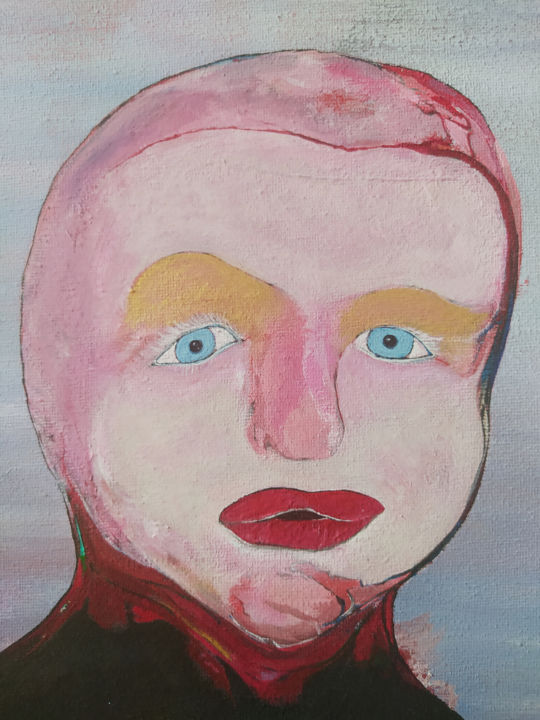 Painting titled "A detail of my pain…" by Aseptic Void, Original Artwork, Acrylic