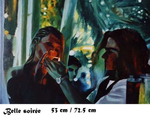 Peinture intitulée "BELLE SOIREE" par Alain Serruya, Œuvre d'art originale,