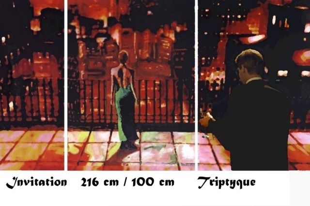 Peinture intitulée "INVITATION" par Alain Serruya, Œuvre d'art originale,