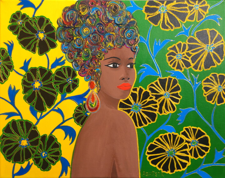 Pintura titulada "Colorful Africa" por Ash Petr (Ashot Petrosyan), Obra de arte original, Acrílico