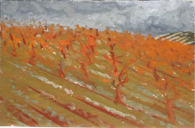 Painting titled "Vineyards" by Ashot Kirakosyan, Original Artwork