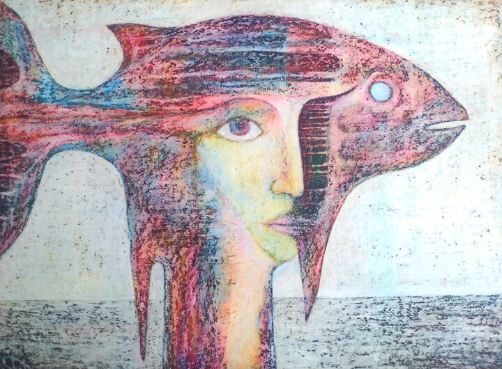 Desenho intitulada "fisherman" por Ashot Khachatryan, Obras de arte originais, Outro