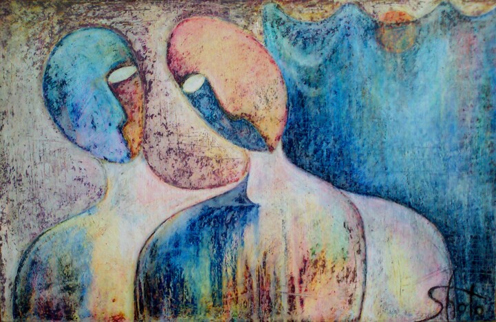 Desenho intitulada "conversation" por Ashot Khachatryan, Obras de arte originais, Outro