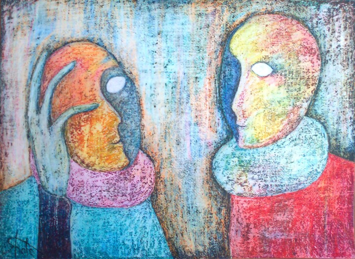 Desenho intitulada "conversation" por Ashot Khachatryan, Obras de arte originais, Outro