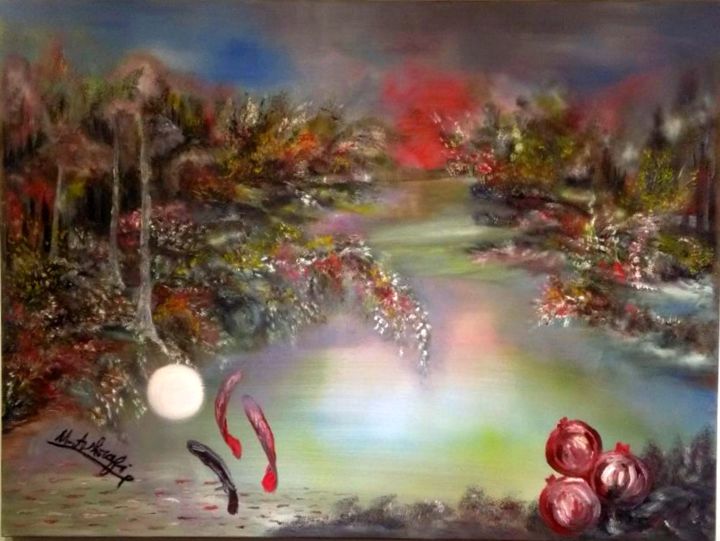Peinture intitulée "Memories Of Silence" par Mansoureh Ashrafi, Œuvre d'art originale, Huile