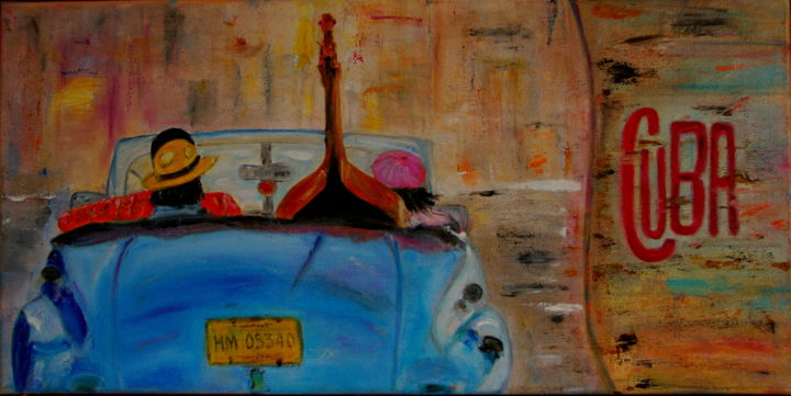 Pintura intitulada "Music  a Cuba" por Mich'L Barö, Obras de arte originais