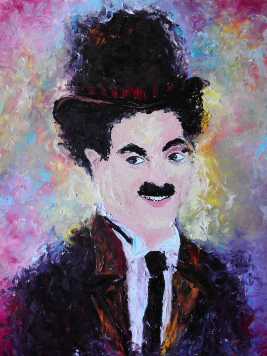 绘画 标题为“Chaplin” 由Asia, 原创艺术品, 油