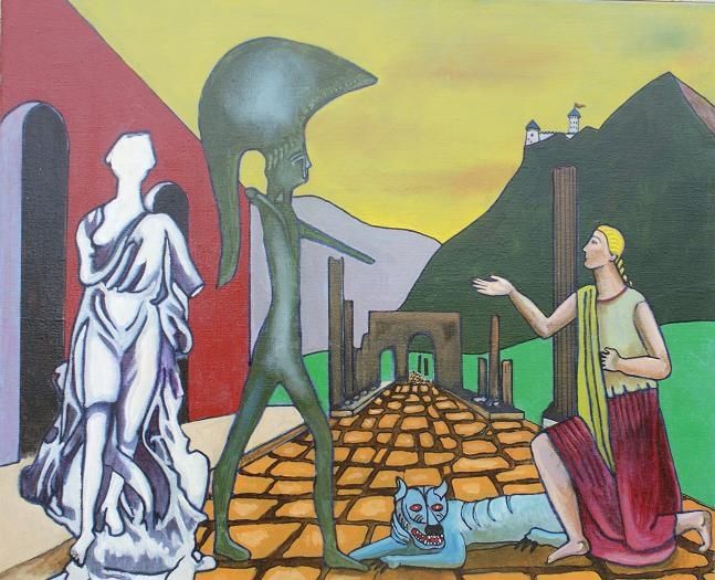 Pittura intitolato "La déclaration" da Yves André, Opera d'arte originale, Olio