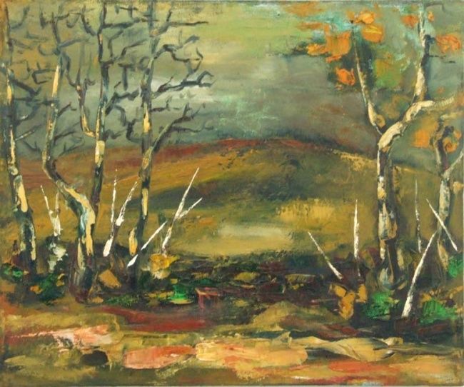 Painting titled "Trees" by Asir Hotd, Original Artwork