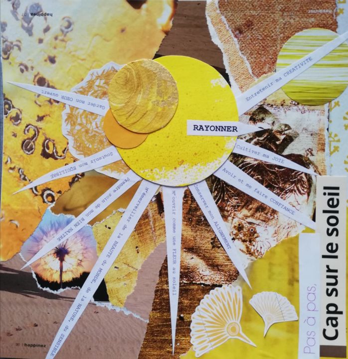 Collages titled "Pour 2020, Cap sur…" by Anne Sisun Kermarrec, Original Artwork, Collages