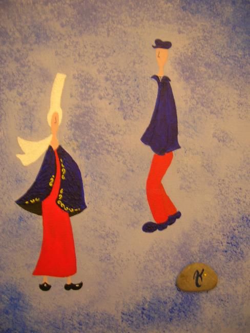 Painting titled "d'après Laly - Bigo…" by Anne Sisun Kermarrec, Original Artwork