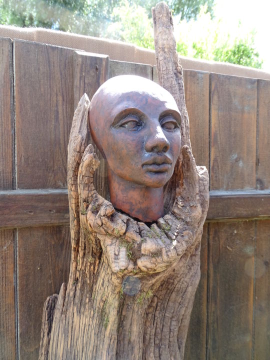 Skulptur mit dem Titel "Schüchterne" von Askanier, Original-Kunstwerk, Keramik