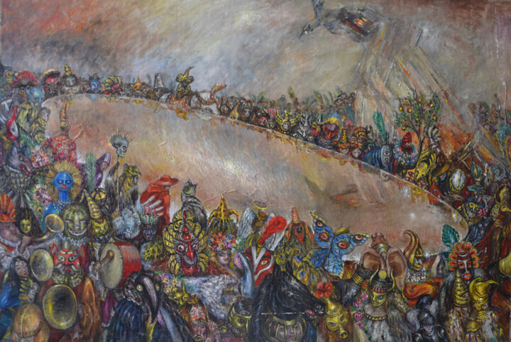 Pintura titulada "зеркало желаний" por Askar Karimov, Obra de arte original, Oleo