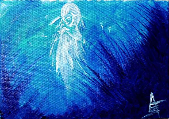 Pittura intitolato "Air Elemental" da Askew Mind, Opera d'arte originale, Acrilico