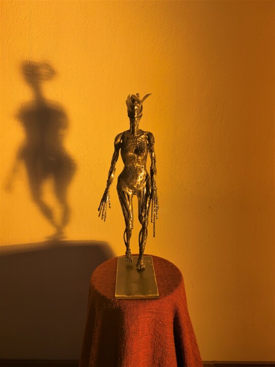 Sculptuur getiteld "Pandora's Path" door Aslan Selçuk Arık, Origineel Kunstwerk, Metalen